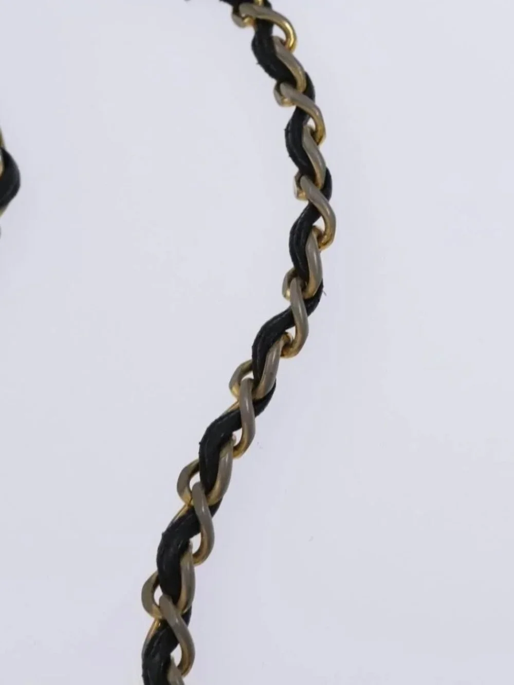 CHANEL Matelasse Chain Shoulder Bag Lamb Skin Black CC Auth bs23838